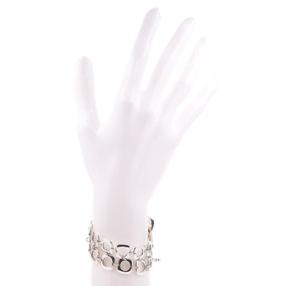 Tiffany Sterling Silver Double Cushion Square Link Toggle Bracelet 2 of 5