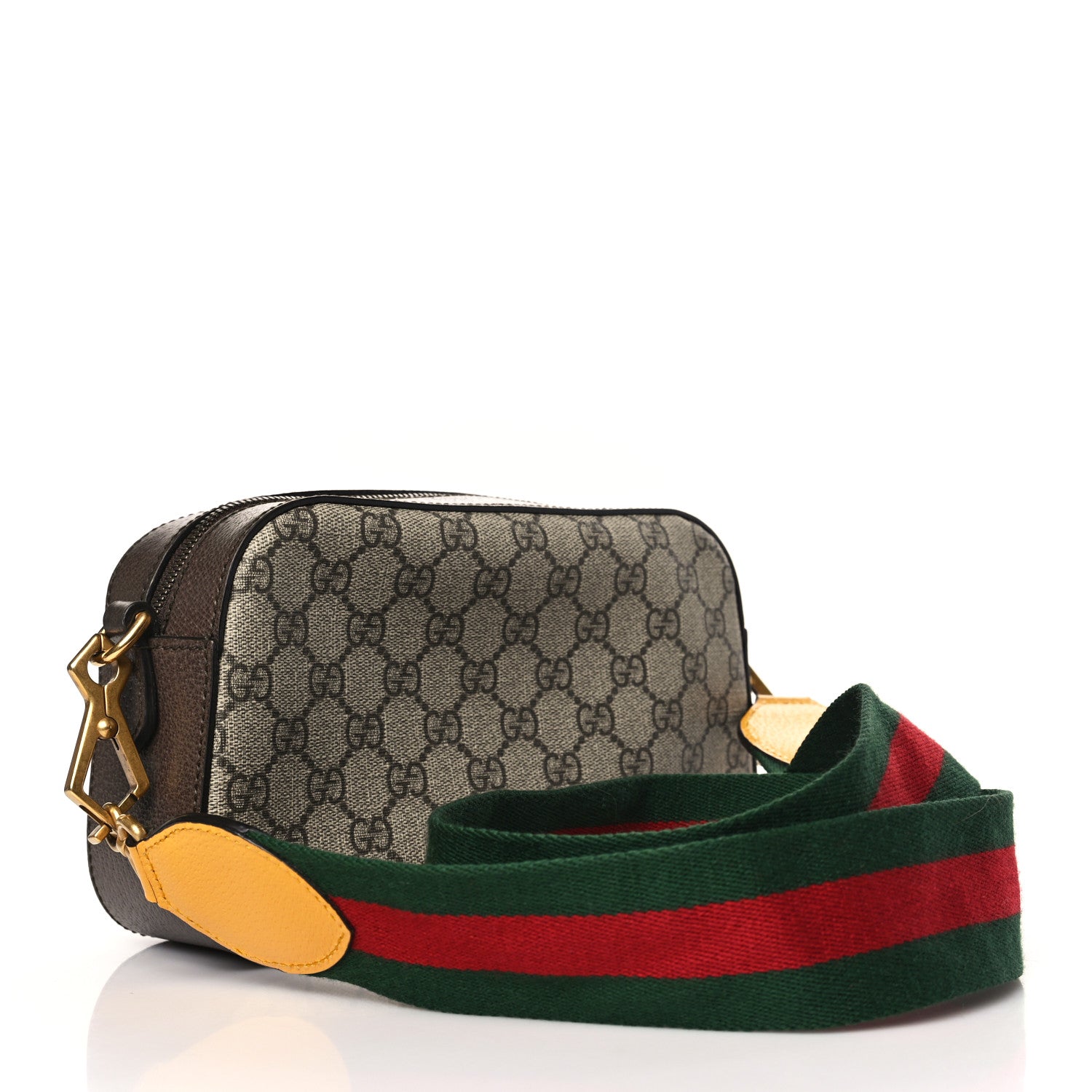 Gucci GG Supreme Monogram Web Neo Vintage Shoulder Bag Beige New Acero Crop 3 of 10
