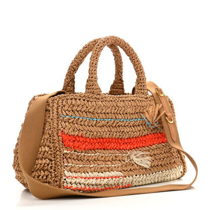 Prada Raffia Woven Tote Naturale Caramel 3 of 11