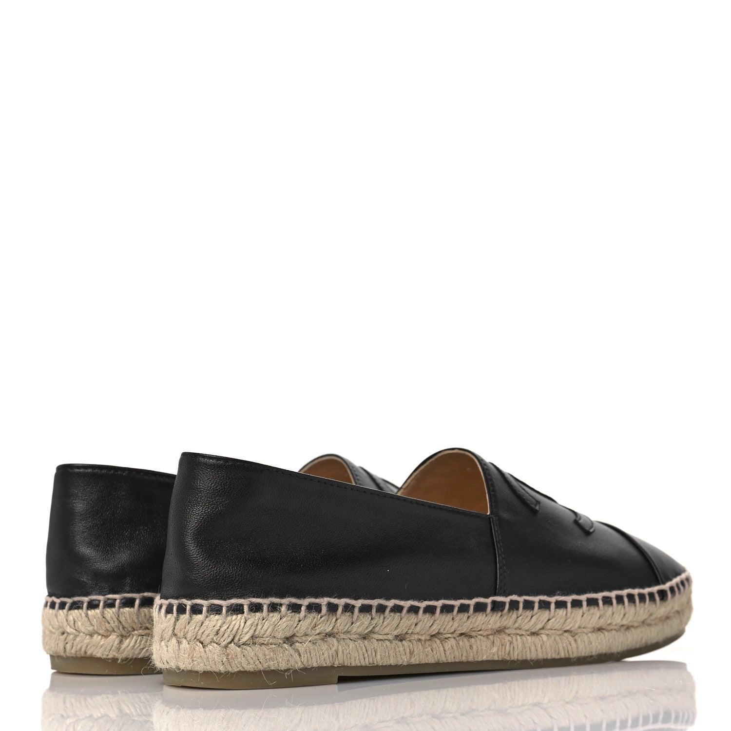 Chanel Lambskin CC Espadrilles 40 Black 4 of 8