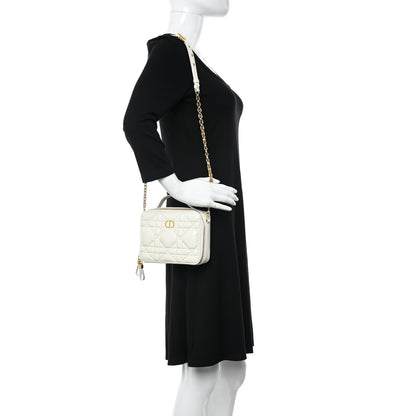 Christian Dior Calfskin Macrocannage Caro Box Bag Latte 2 of 10