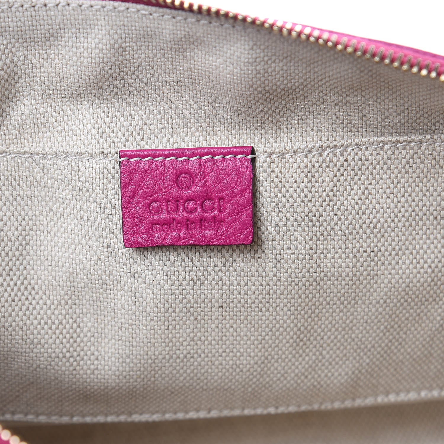 Gucci Pebbled Calfskin Tassel Clutch Fuchsia 6 of 9