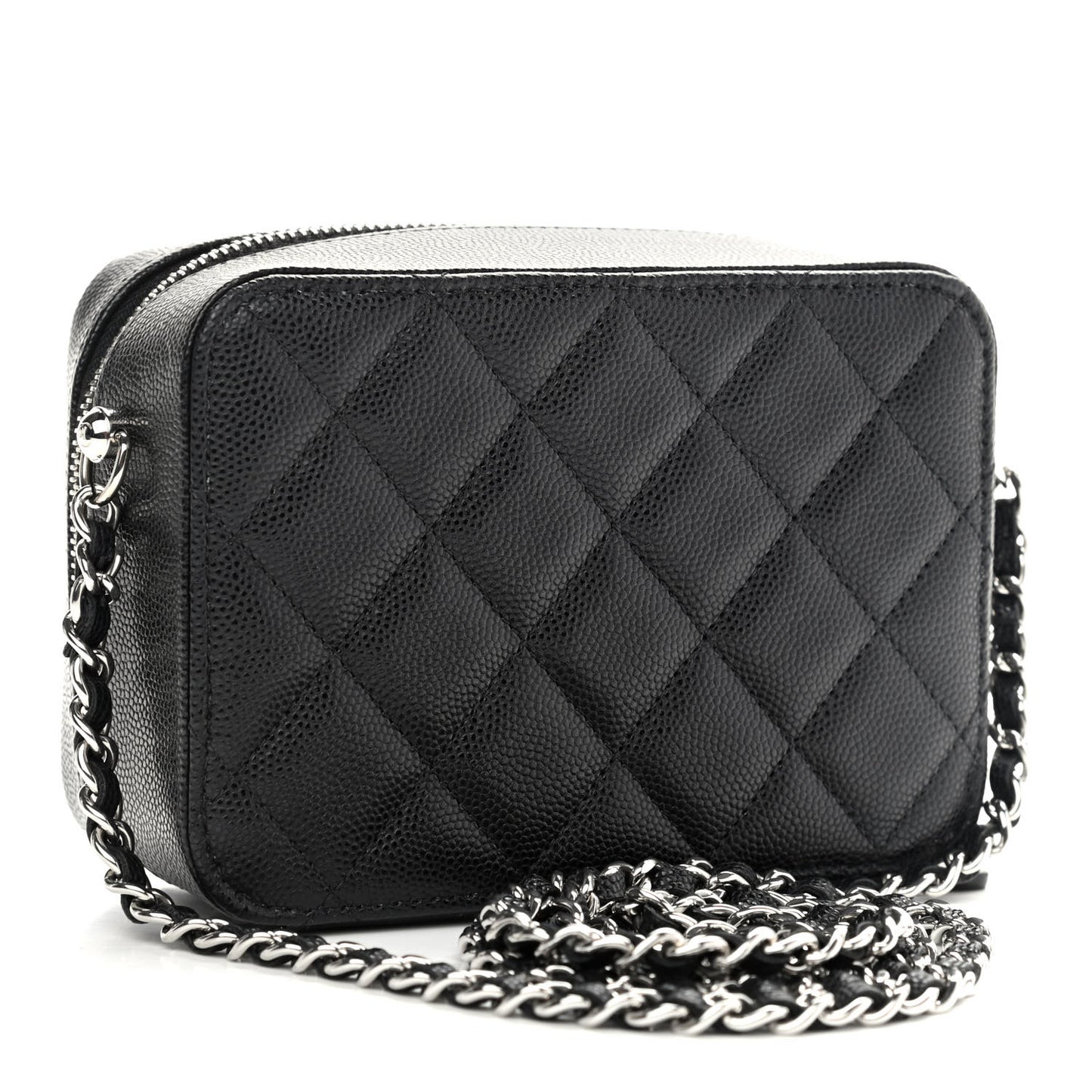 Caviar Quilted Camera Bag Black