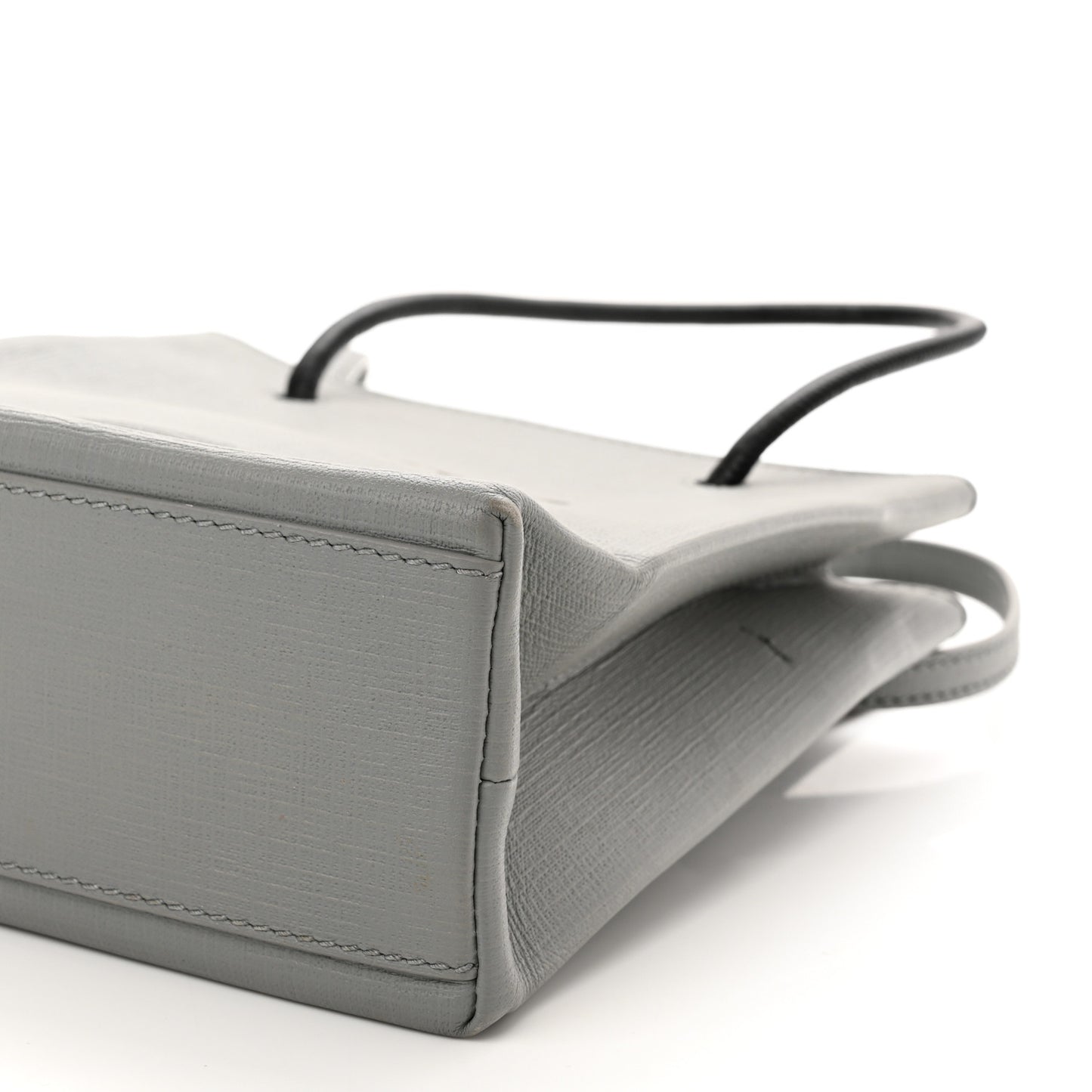Calfskin Logo XXS Shopping Tote Gris Fossile