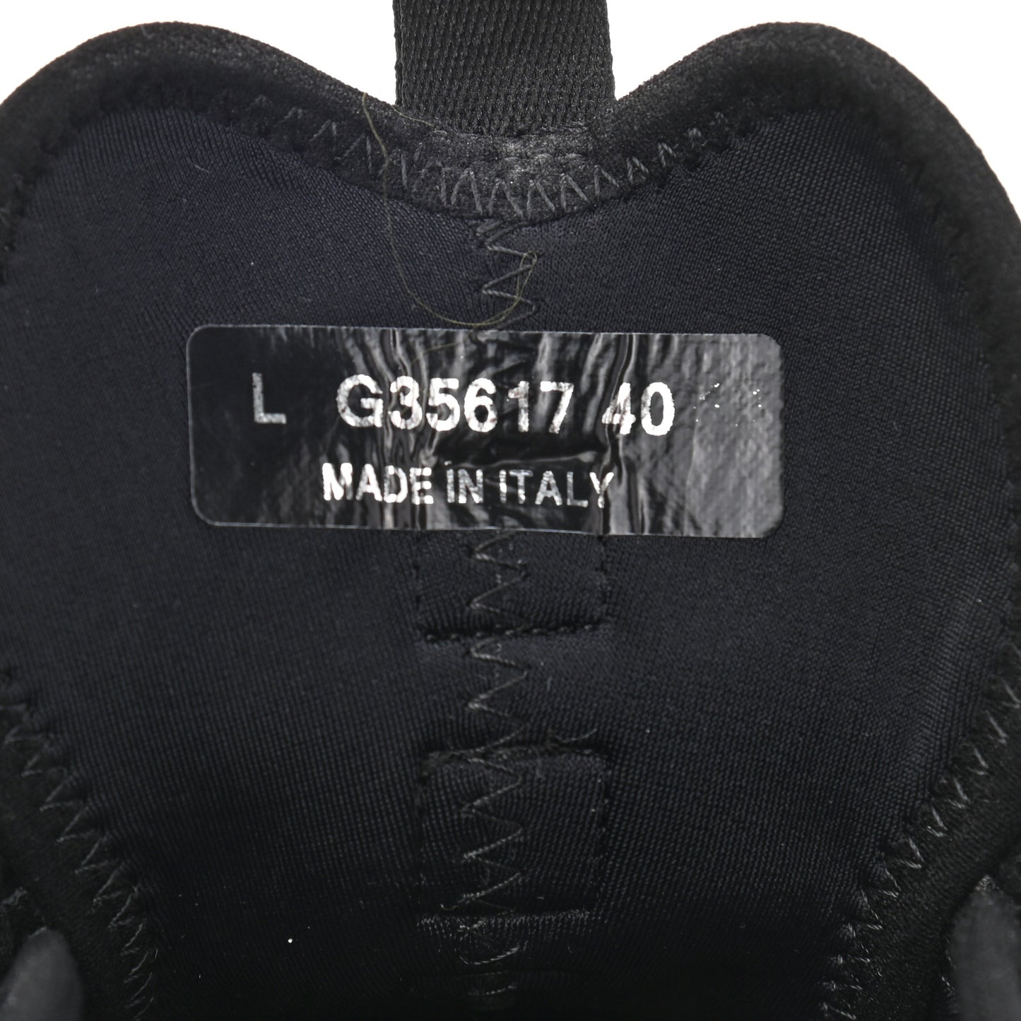 Velvet Calfskin Mixed Fibers CC Sneakers 40 Black