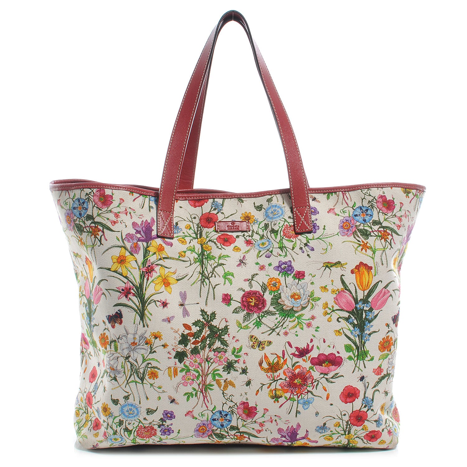 Gucci Canvas Floral Flora Large Tote Red 1 of 7
