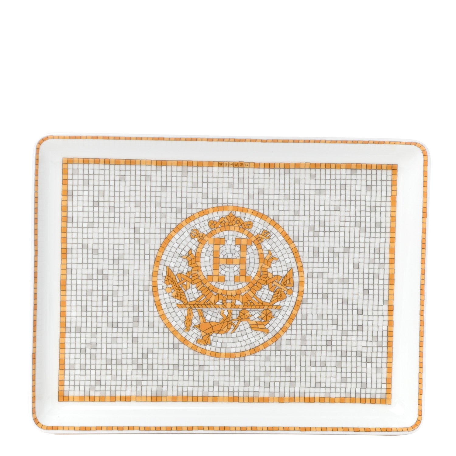 Hermes Porcelain Mosaique au 24 Sushi Plate 1 of 4