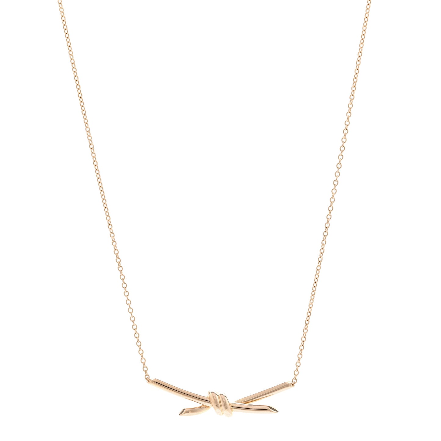 18K Rose Gold Knot Necklace