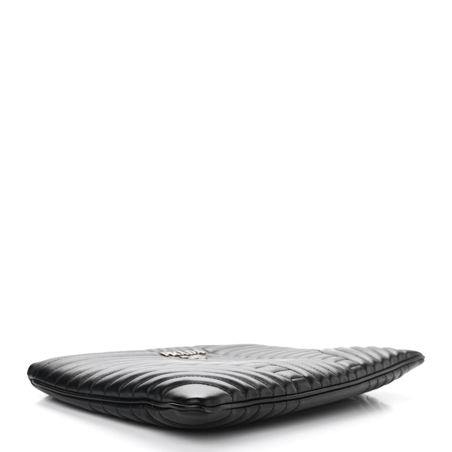 Soft Calfskin Impunture Diagramme Clutch Black