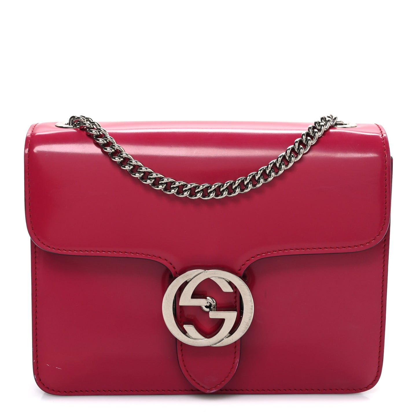 Shade Lux Calfskin Small Interlocking G Shoulder Bag Petunia