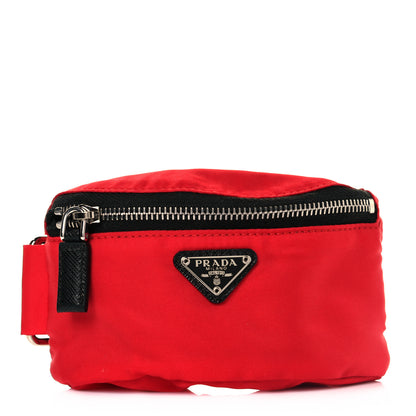 Prada Tessuto Nylon Wrist Pouch Red 1 of 7