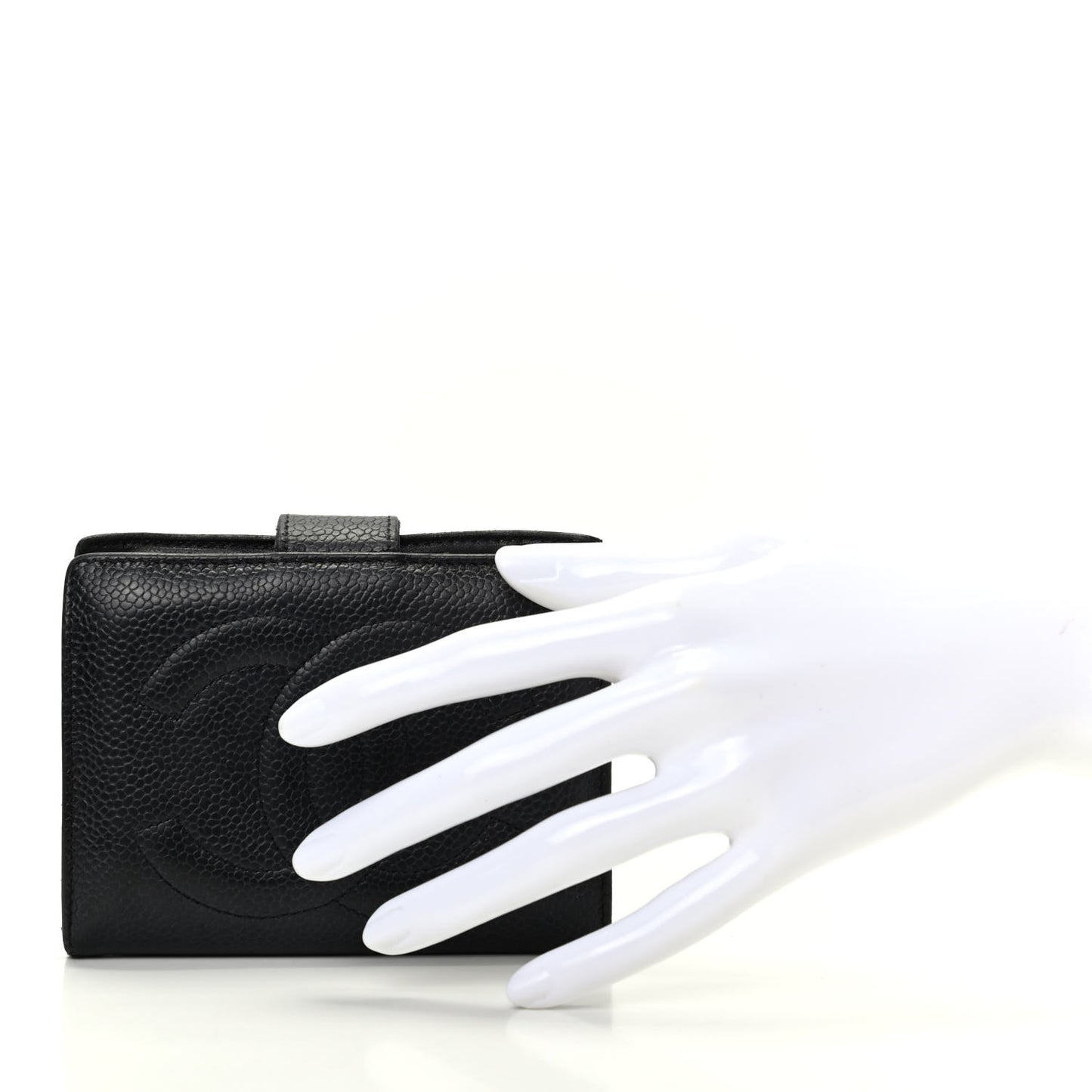 Caviar Timeless CC Compact French Wallet Black