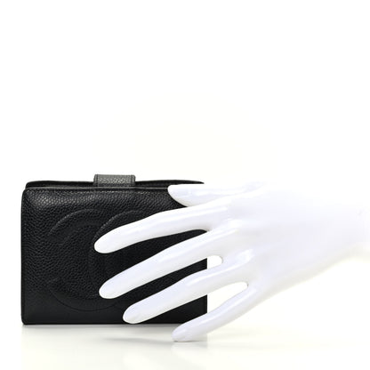 Chanel Caviar Timeless CC Compact French Wallet Black 2 of 7