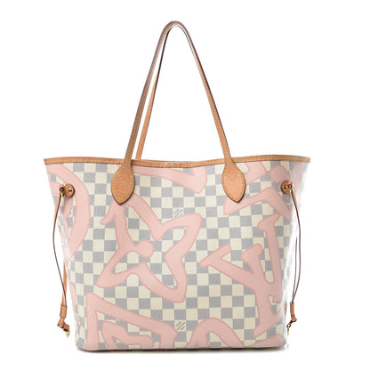 Louis Vuitton Damier Azur Tahitienne Neverfull MM 3 of 16