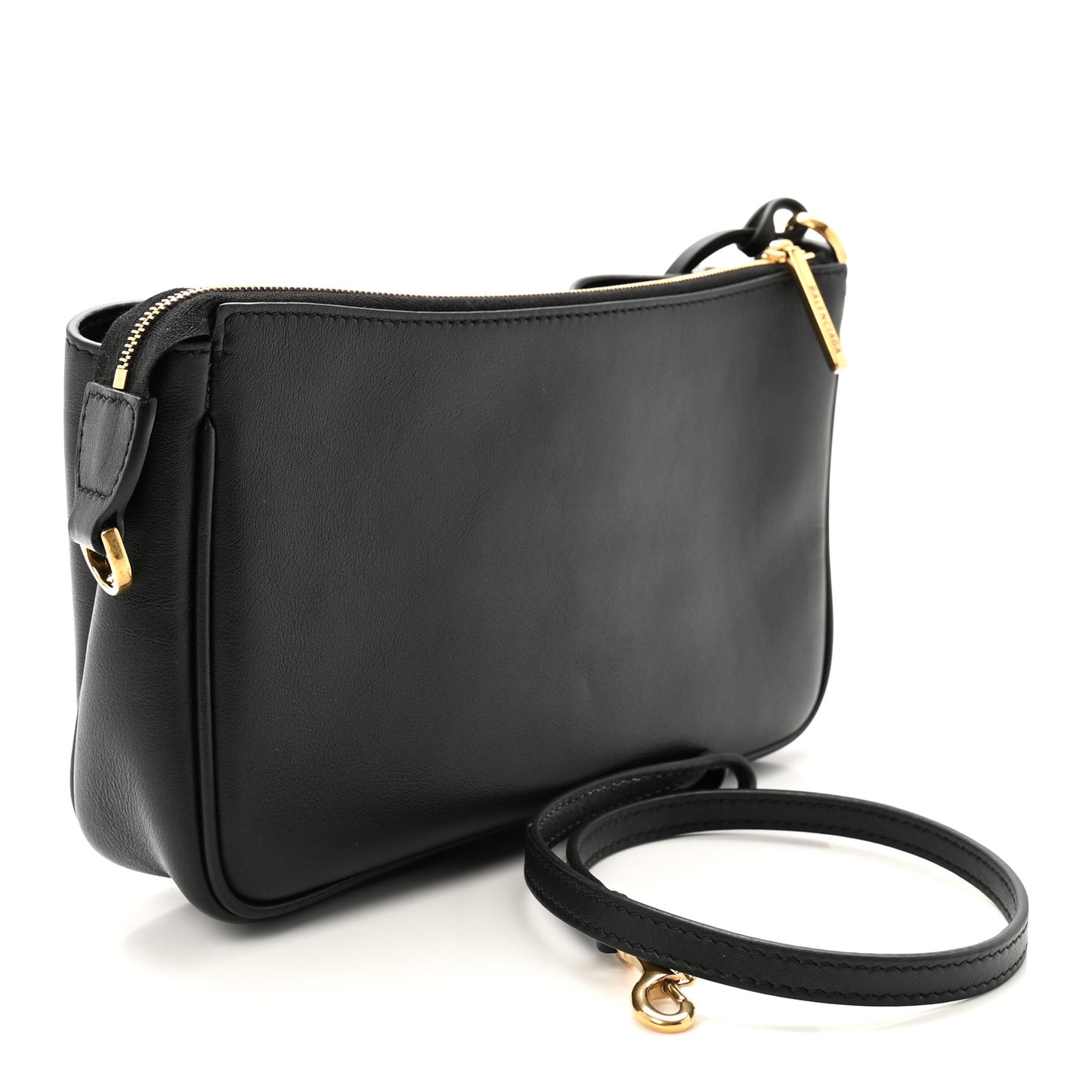 Natural Smooth Calfskin Rodeo Sling Pochette Black