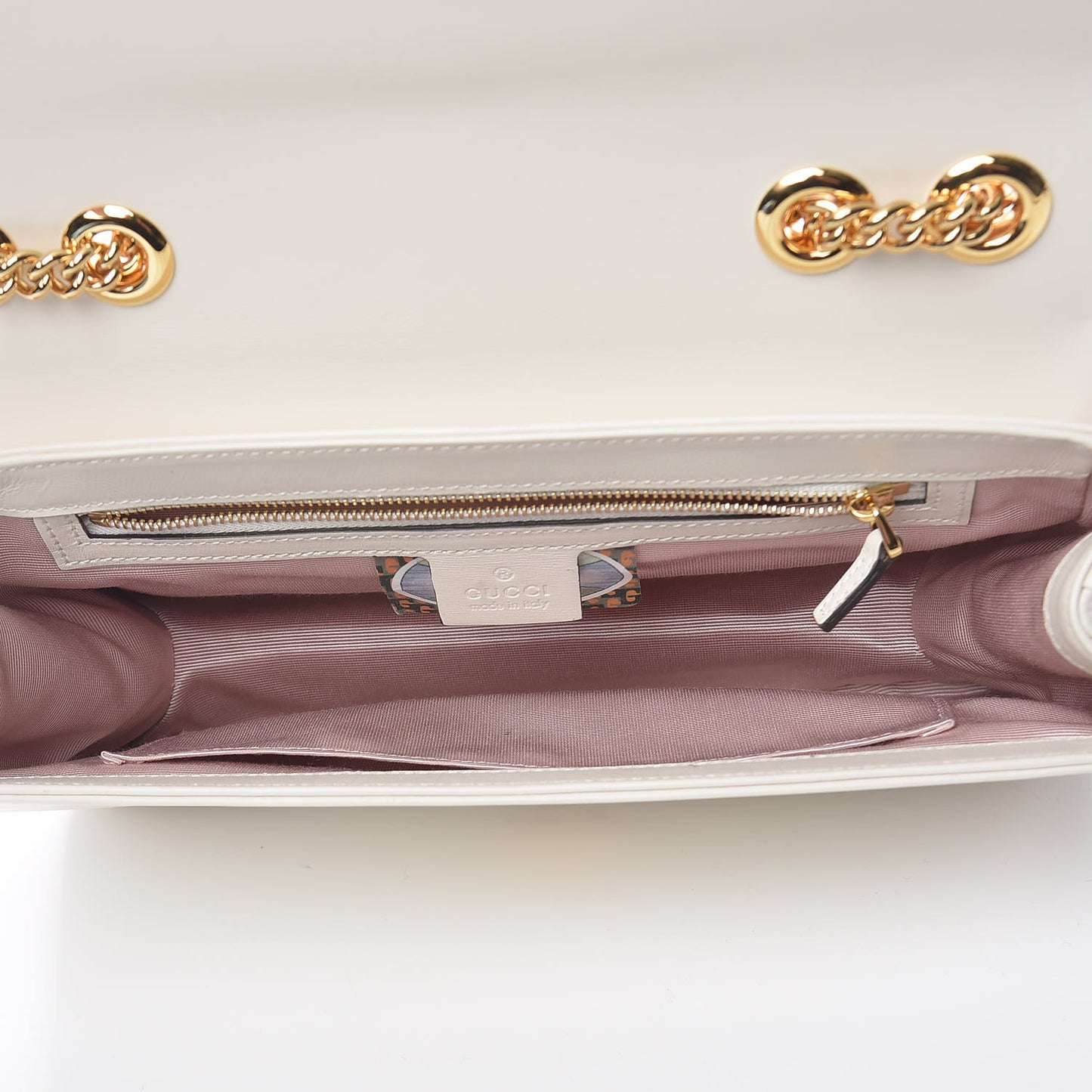 Vitello Palmellato Lux Crystal Medium Rajah Shoulder Bag Mystic White Multicolor