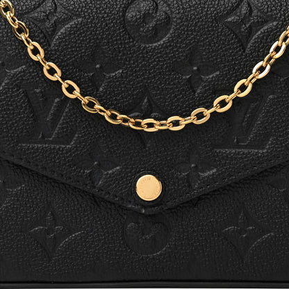 Louis Vuitton Empreinte Pochette Felicie Chain Wallet Black 8 of 11