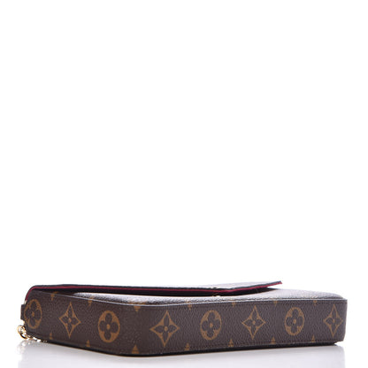 Louis Vuitton Monogram Pochette Felicie Chain Wallet Fuchsia 5 of 10