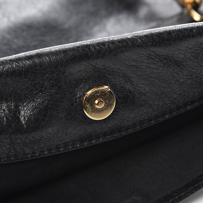 Balenciaga Agneau Classic Gold Hardware Envelope Clutch Black 8 of 12