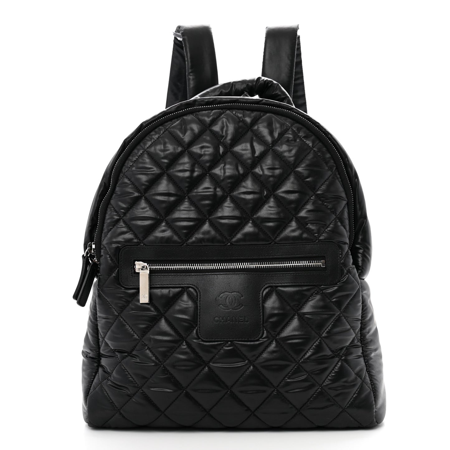 Nylon Quilted Coco Cocoon Backpack Black