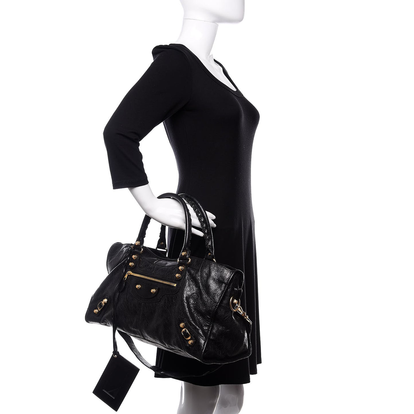 Agneau Giant 12 Gold Hardware Part Time Black