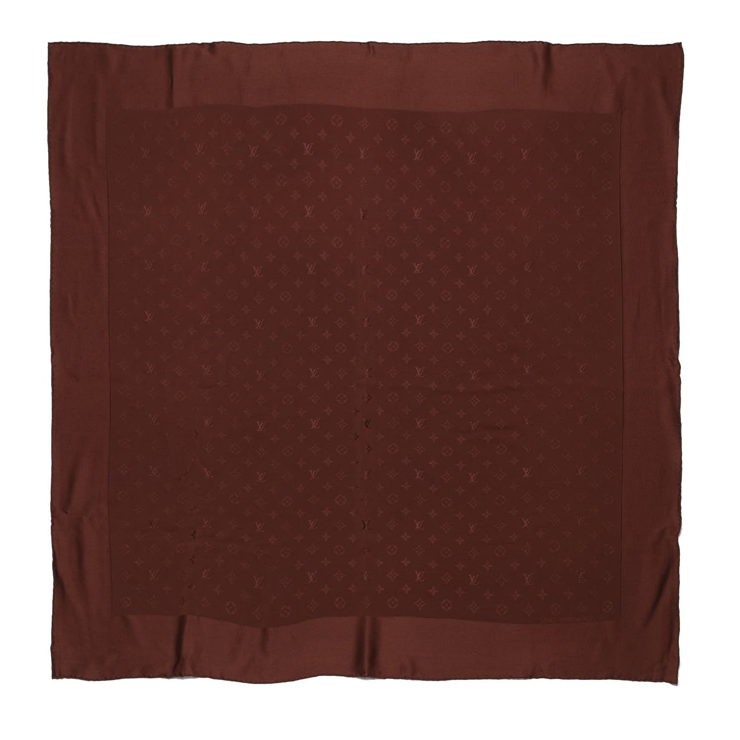 Silk Monogram Monaco Scarf Brown