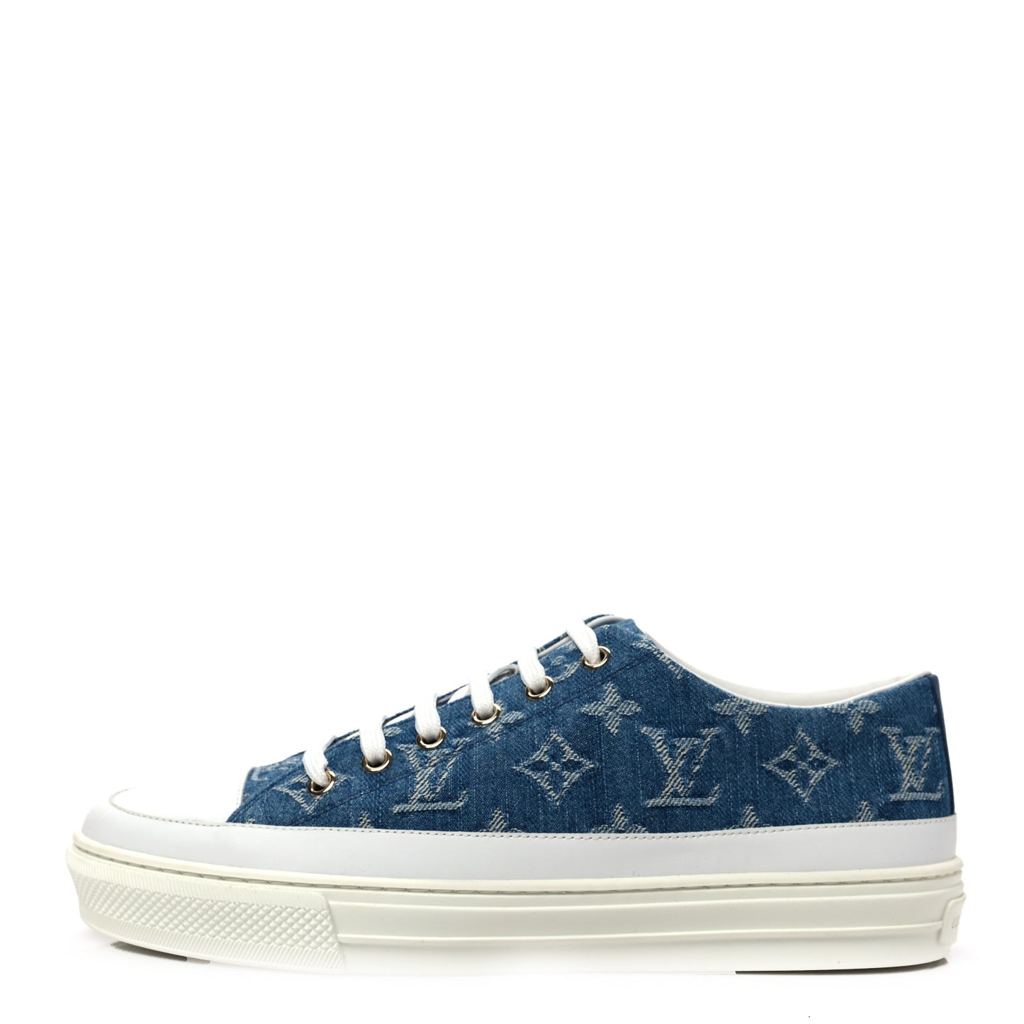 Denim Monogram Stellar Sneakers 39 Bleu Jeans Blue