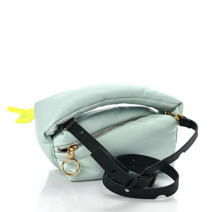 Off-White Calfskin Puffy Pump Pouch Crossbody Bag Green 3 of 9