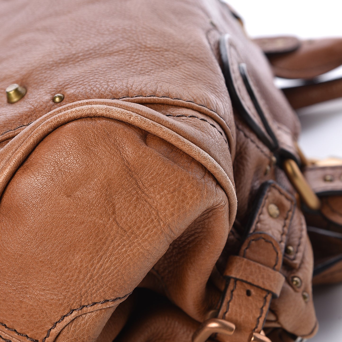 Calfskin Medium Paddington Satchel Tan