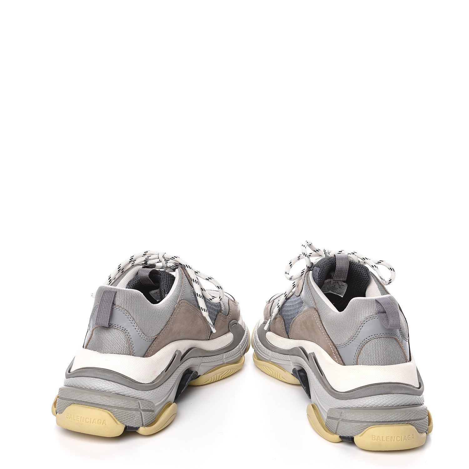 Balenciaga Fabric Mesh Mens Triple S Sneakers 41 Beige Bleu Gray 5 of 10