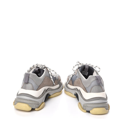 Balenciaga Fabric Mesh Mens Triple S Sneakers 41 Beige Bleu Gray 5 of 10