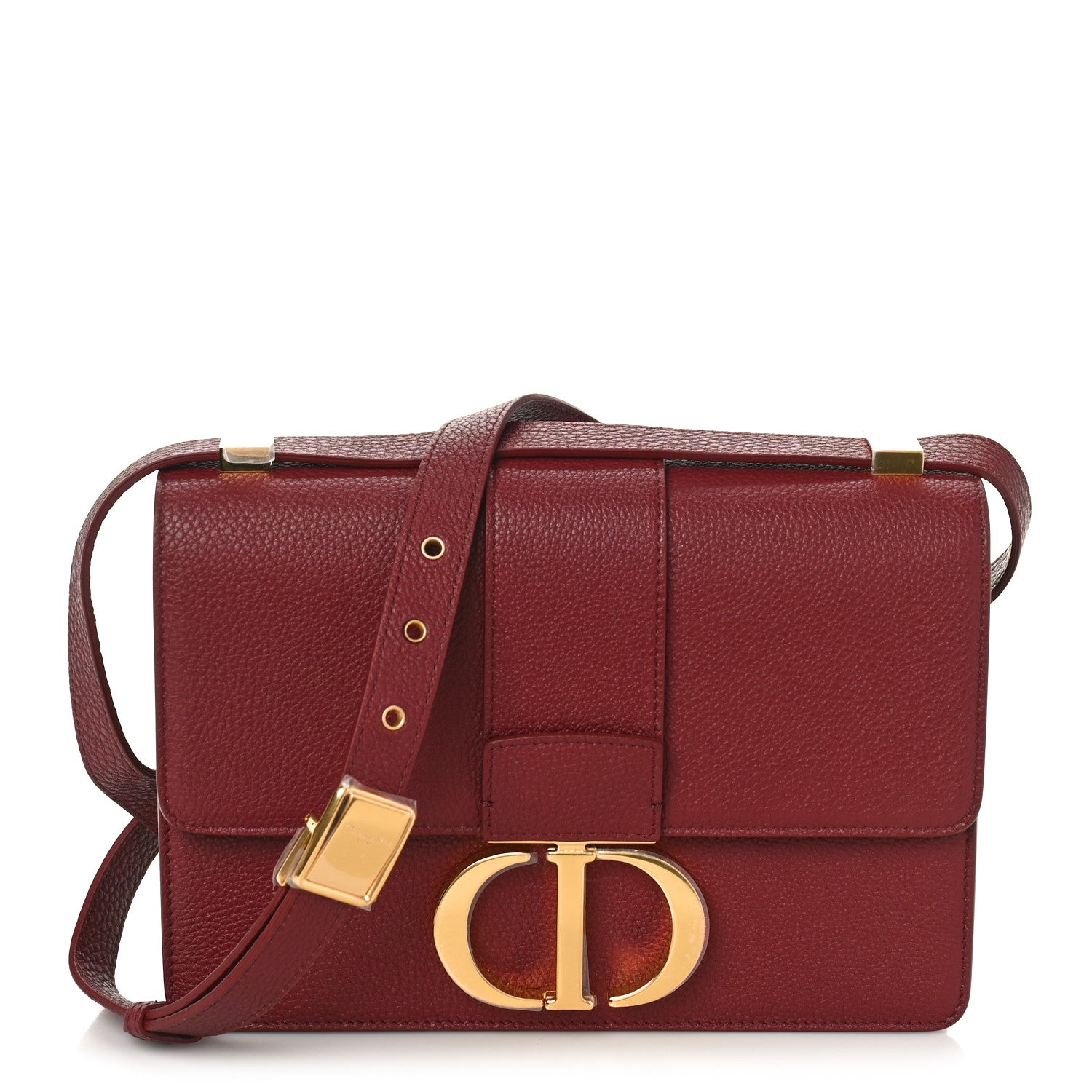 Christian Dior Grained Calfskin 30 Montaigne Flap Bag Red Brick 1 of 10