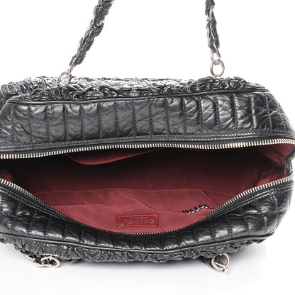 Chanel Lambskin Astrakhan Bowler Black 5 of 7