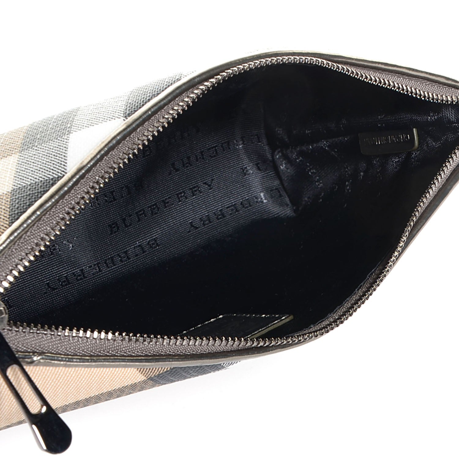 Burberry Nova Check Cosmetic Bag Nickel 5 of 8