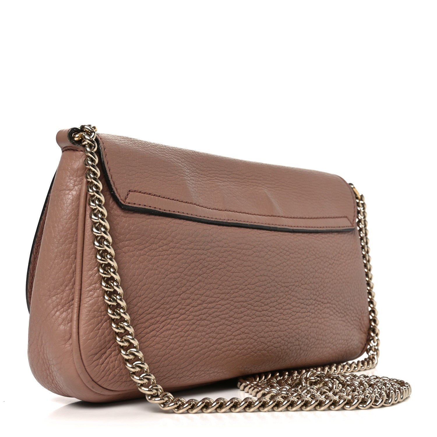Gucci Pebbled Calfskin Medium Soho Flap Crossbody Pale Pink 3 of 10