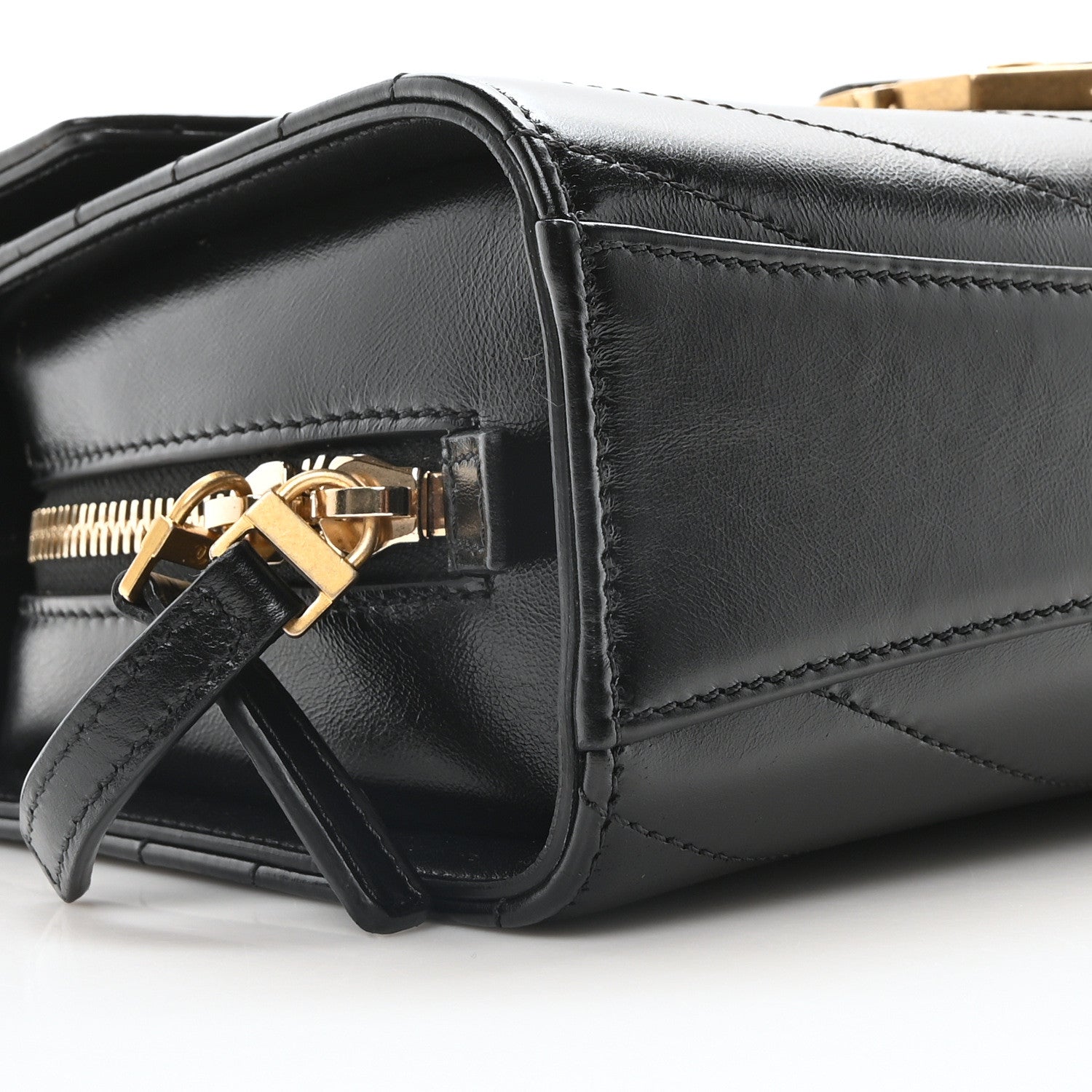 Chanel Calfskin Chevron Quilted Medal Flap Black 9 of 10