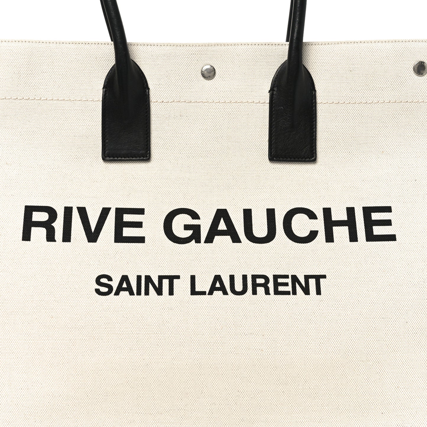 Linen Calfskin Rive Gauche Tote Optic White