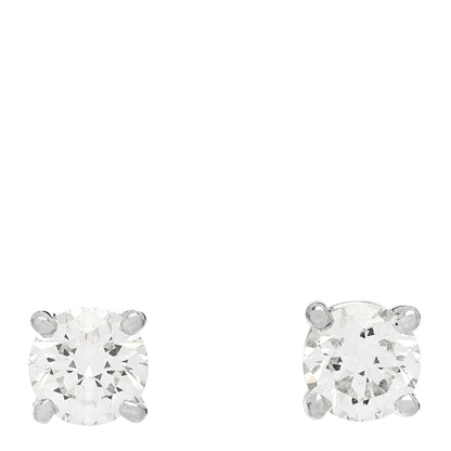 Tiffany Platinum Diamond .25ctw Solitaire Earrings 1 of 5