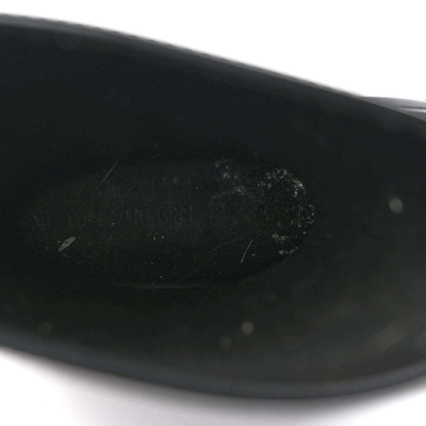 Rubber Embossed Monogram Splash Rain Boots 39 Black