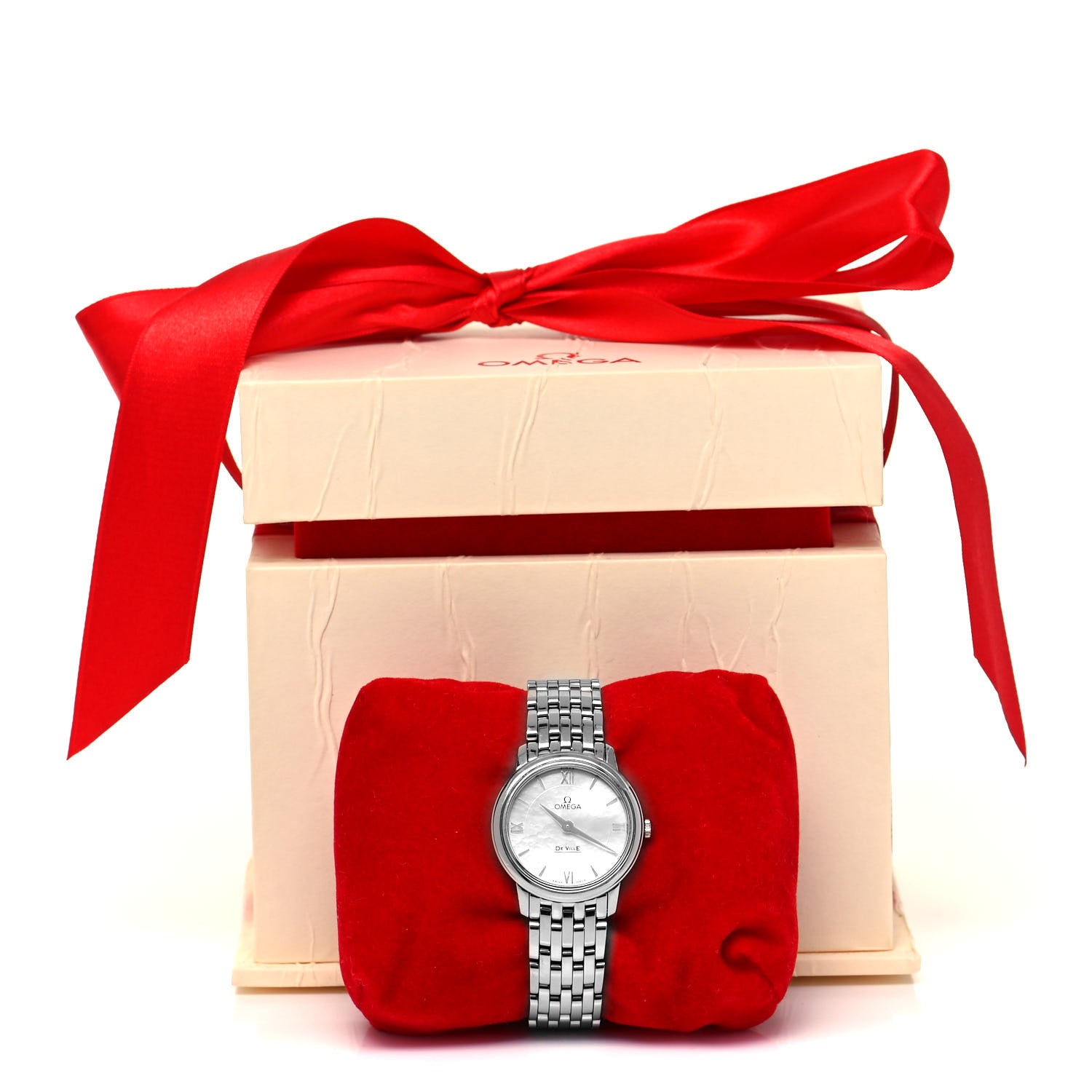 Omega Stainless Steel Mother of Pearl 27mm De Ville Prestige Quartz Watch 424.10.27.60.05.001 5 of 5