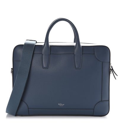 Mulberry Small Classic Grain Calfskin Belgrave Single Document Holder Deep Sea 1 of 11