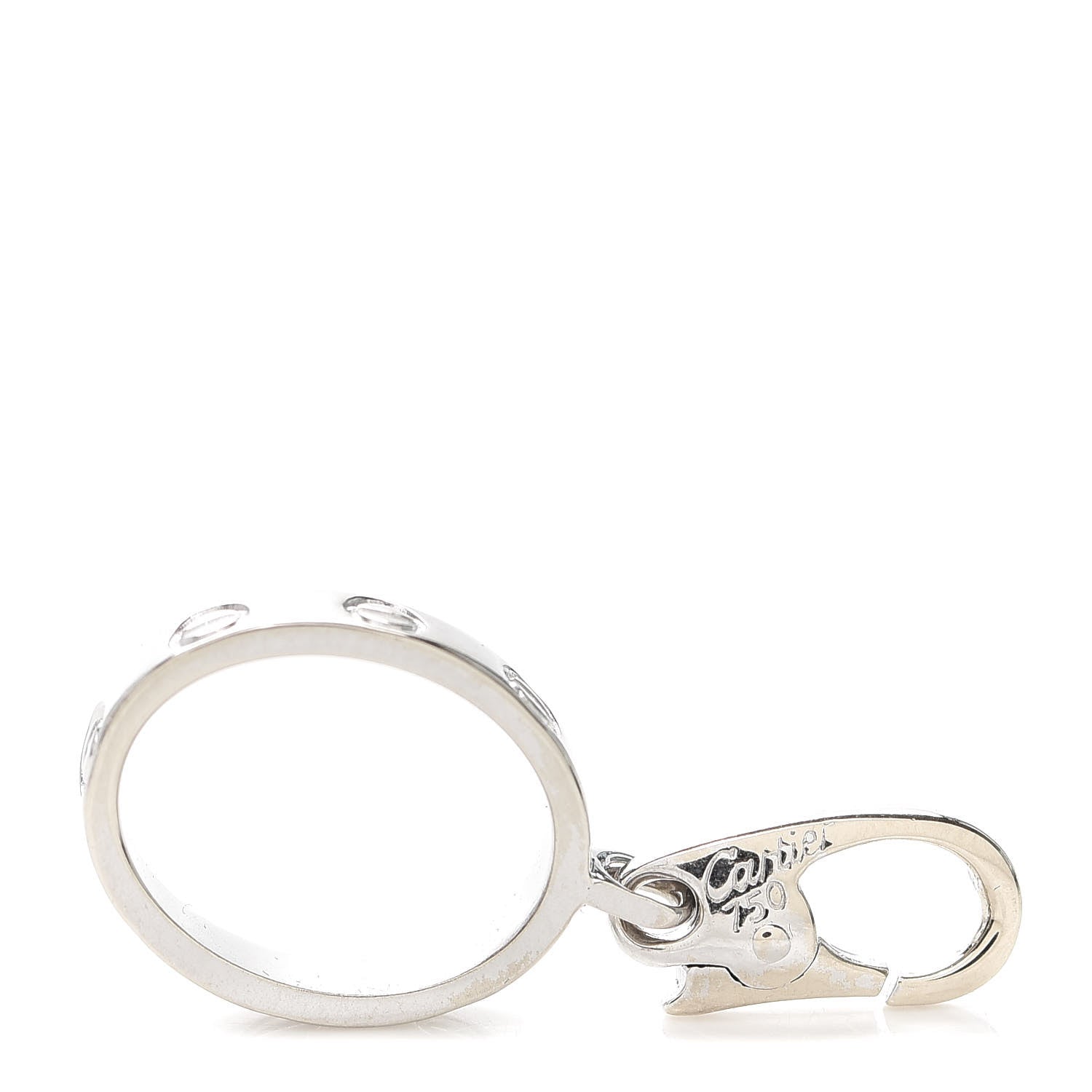 Cartier 18K White Gold LOVE Ring Charm 3 of 4
