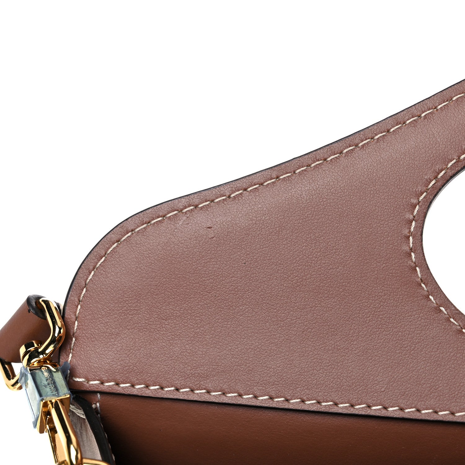 Burberry Canvas Smooth Calfskin Two Tone Mini Pocket Bag Natural Malt Brown 11 of 13