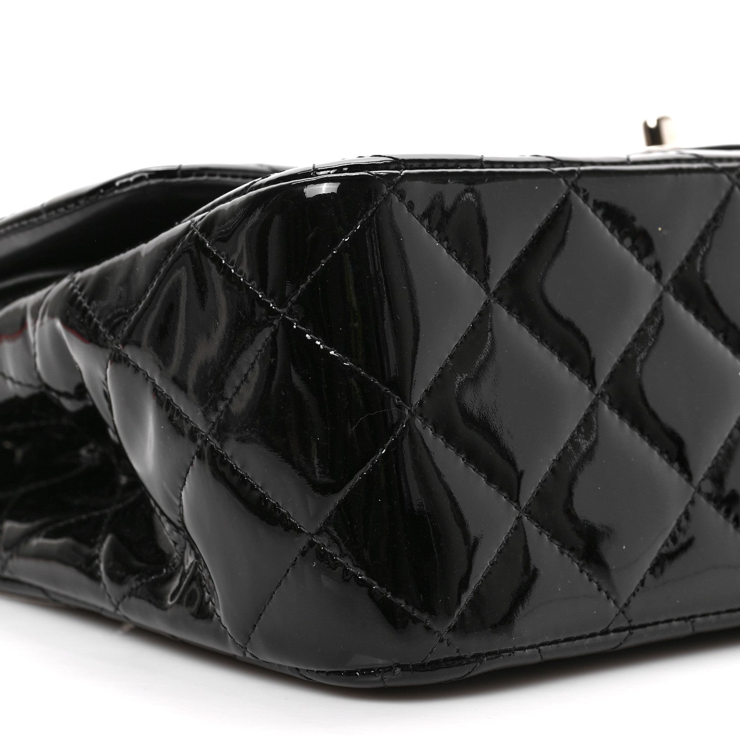 Chanel Patent Quilted Jumbo Double Flap Black 8 of 9