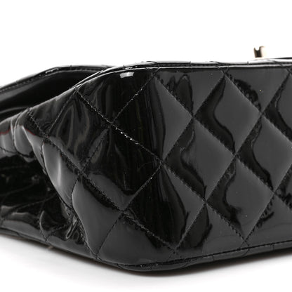 Chanel Patent Quilted Jumbo Double Flap Black 8 of 9