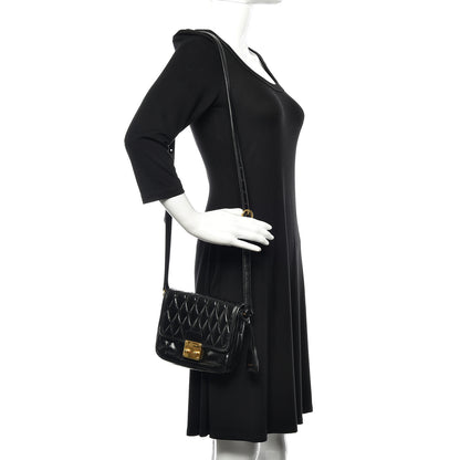 Miu Miu Vitello Lux Quilted Crossbody Black 2 of 12
