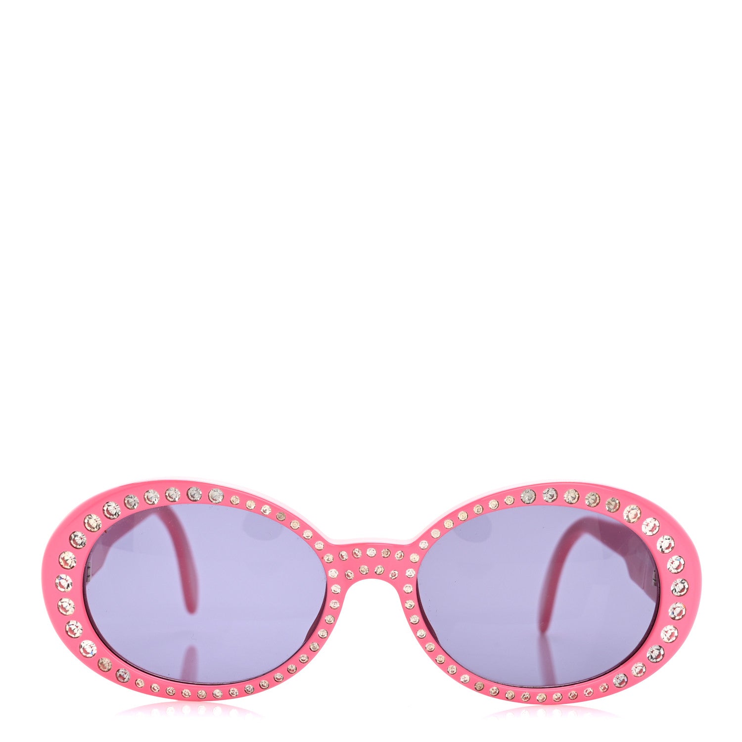 Chanel Acetate Crystal Round Sunglasses Pink 2 of 6