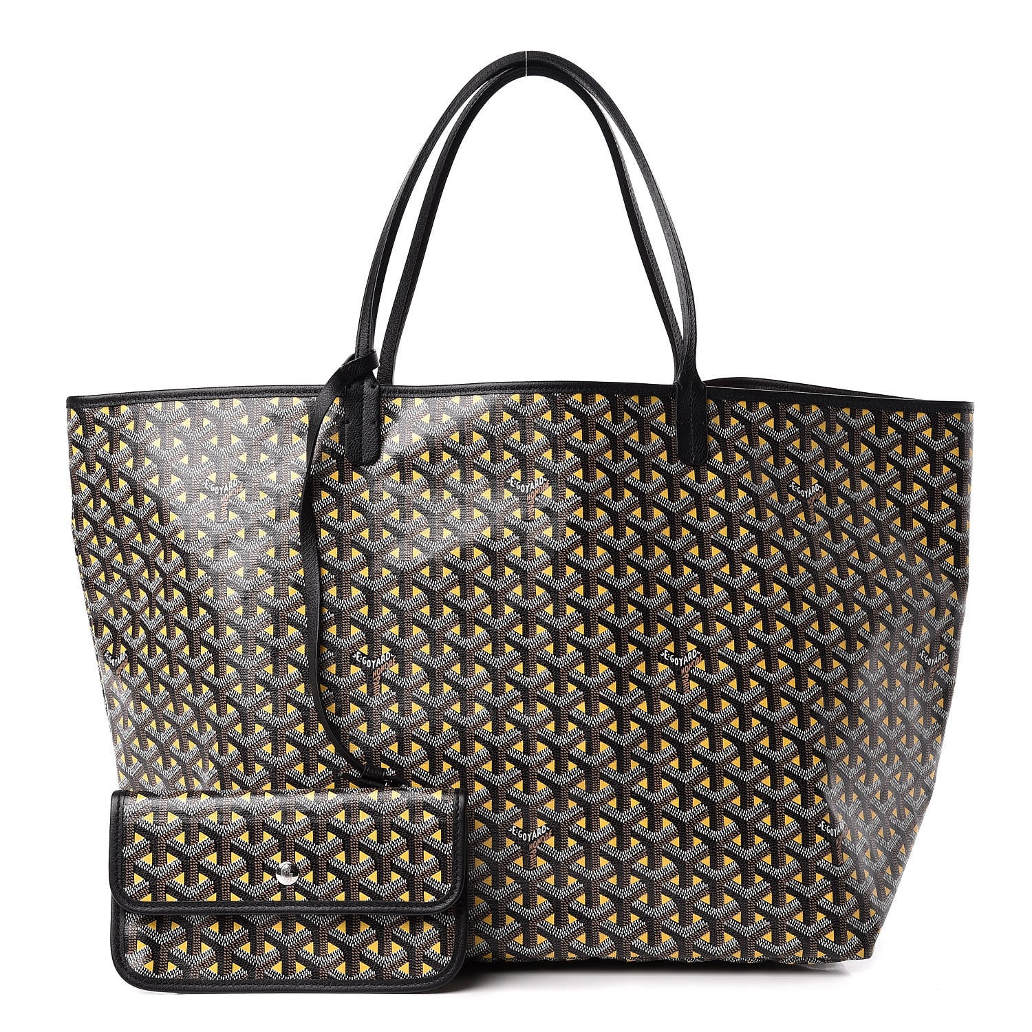 Goyard Goyardine Saint Louis Claire Voie GM Black Yellow 1 of 12