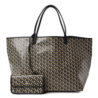 Goyard Goyardine Saint Louis Claire Voie GM Black Yellow 1 of 12