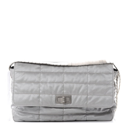 Chanel Canvas Chocolate Bar Mademoiselle Flap Grey 1 of 12